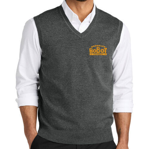 Brooklyn Robot Foundry Embroidered - Easy Care Sweater Vest Thumbnail