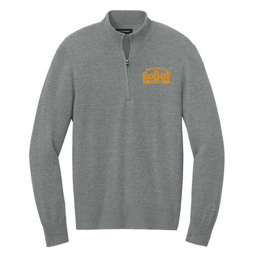 Brooklyn Robot Foundry Embroidered - Easy Care 1/4 Zip Sweater Thumbnail