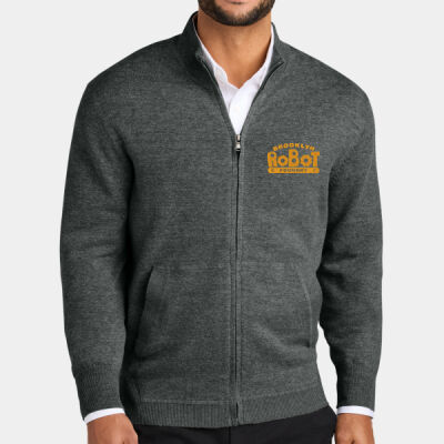 Brooklyn Robot Foundry Embroidered - Easy Care Full Zip Sweater Thumbnail