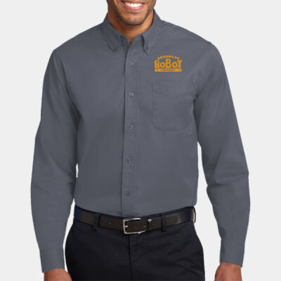Brooklyn Robot Foundry Embroidered - Long Sleeve Easy Care Shirt Thumbnail