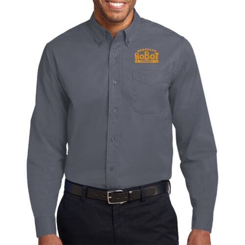 Brooklyn Robot Foundry Embroidered - Long Sleeve Easy Care Shirt Thumbnail
