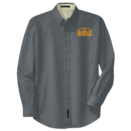 Brooklyn Robot Foundry Embroidered - Tall Long Sleeve Easy Care Shirt Thumbnail
