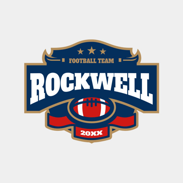 Rockwell Football team logo template Thumbnail