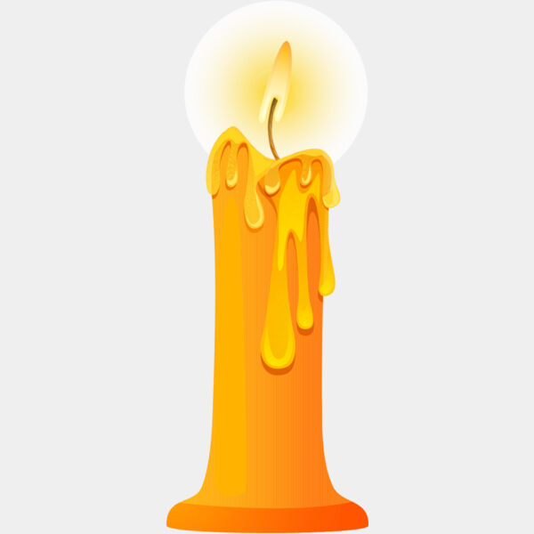 Halloween Orange Wax Candle 1 Thumbnail