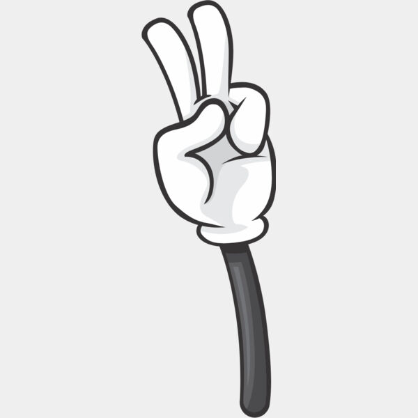 Cartoon Hand Peace Sign 1 Thumbnail