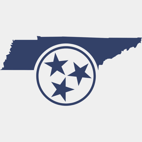 Tennessee Map Silhouette Tri Star 1 Thumbnail