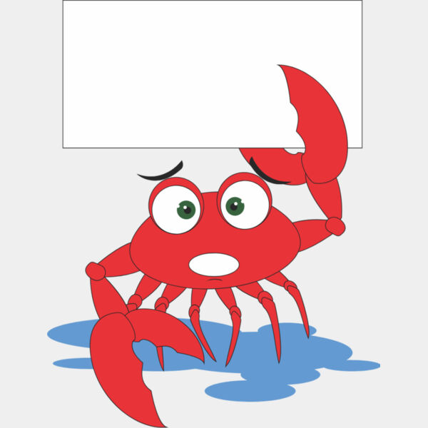 Crab Cartoon Sign 1 Thumbnail