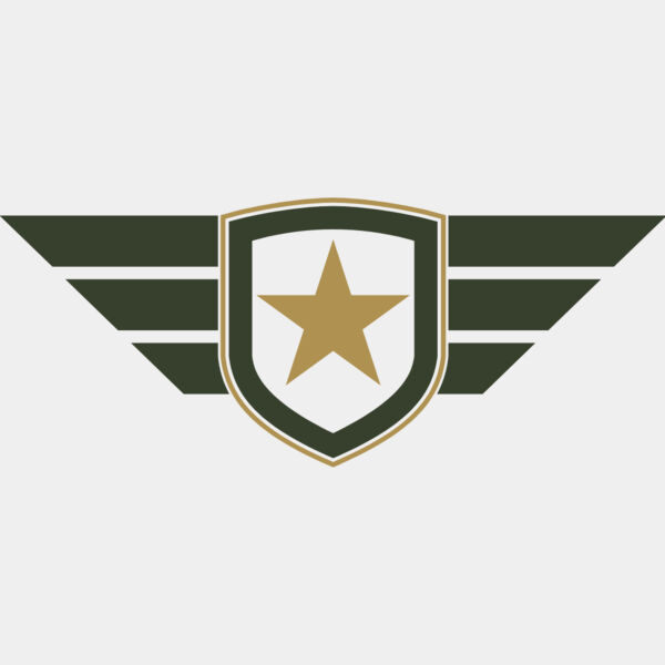 Military Star Shield Badge Wings 1 Thumbnail