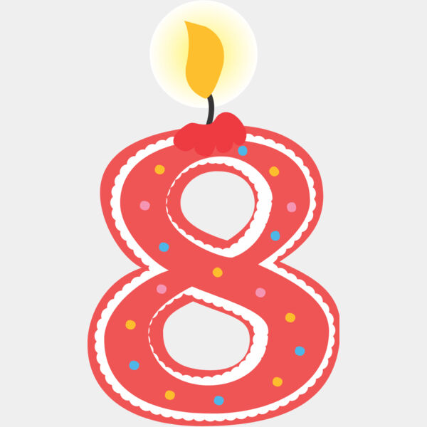 Eight Birthday Candle Number 1 Thumbnail