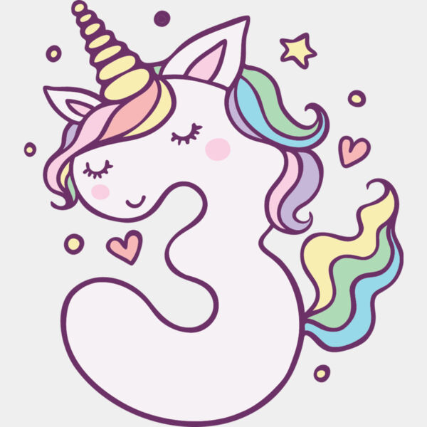 Three Birthday Unicorn Number 1 Thumbnail